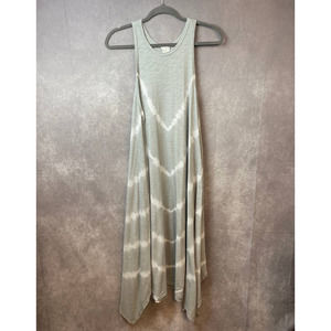 By Together Collection Anthropologie Dress Womens M/L Tie‎ Die Midi Gray & White